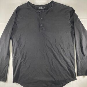 ZYIA Active Women’s Black Long Sleeve Henley Shirt – Size XL